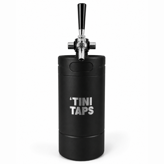 Black XL 'Tini Tap with logo on white background.
